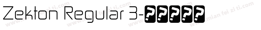 Zekton Regular 3字体转换